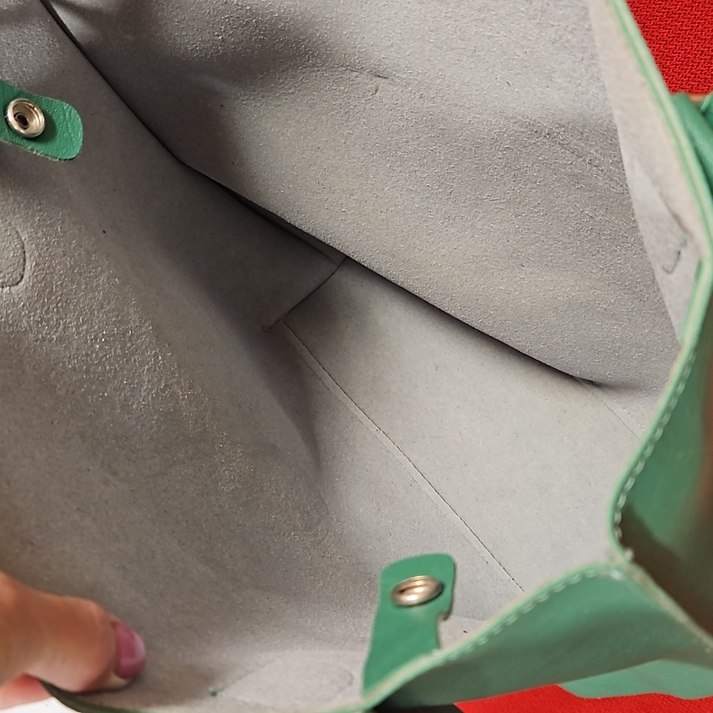 OUKU Green 2 bags in one handbag clutch adjustable shoulder bag see photos - Picture 9 of 13